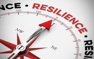 compass pointing toward resiliance